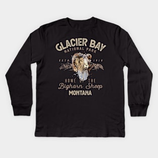 Glacier Bay National Park Bighorn Sheep Kids Long Sleeve T-Shirt